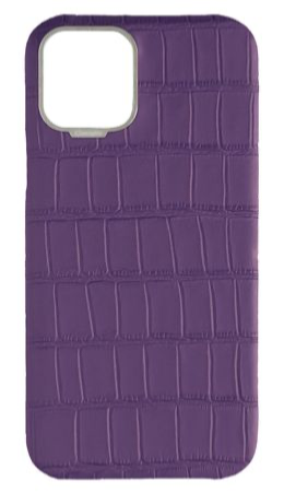 Customized Matte Purple Strapless Embossed Crocodile Case