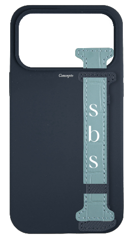 Customized Dark Navy Silicon Side Strap Case