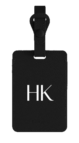 Customized Black Luggage Tag