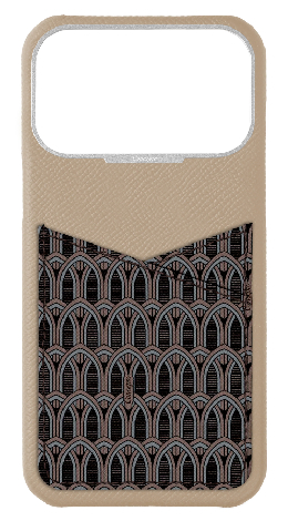 Customized Cream Monogram Pocket Case