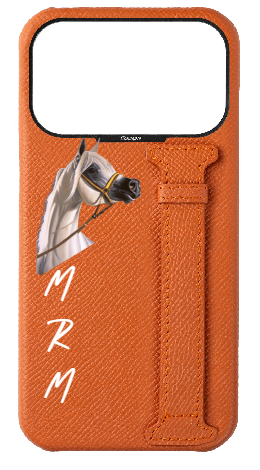 Customized Orange Epsom Side Strap Case