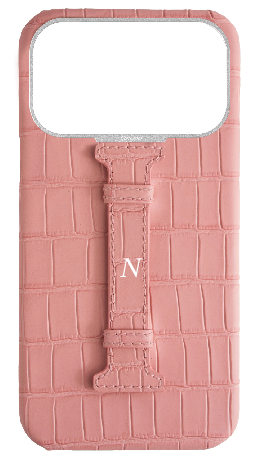 Customized Matte Pink Embossed Crocodile Case