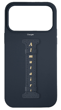 Customized Dark Navy Silicon Middle Strap Case