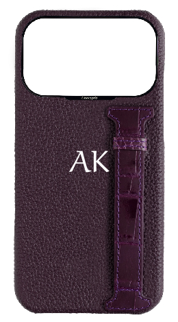 Customized Deep Purple Exotic Crocodile Side Strap Case