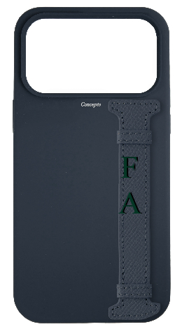 Customized Navy Silicon Side Strap Case