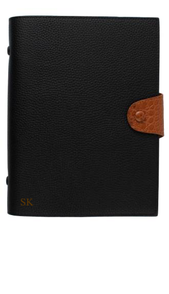 Customized Black / Camel Notebook