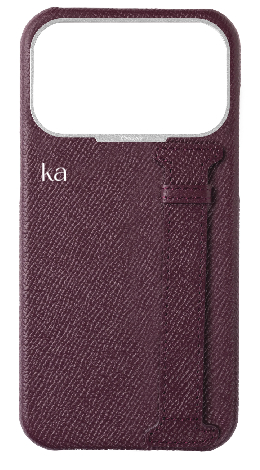 Customized Maroon Epsom Side Strap Case