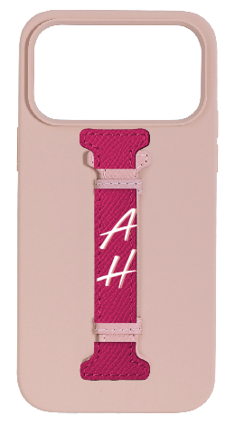 Customized Soft Pink Silicon Middle Strap Case