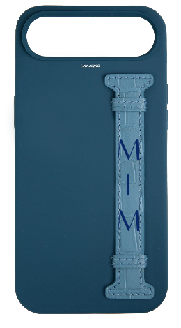 Customized Navy Silicon Side Strap Case