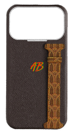 Customized Brown Monogram Side Strap Case