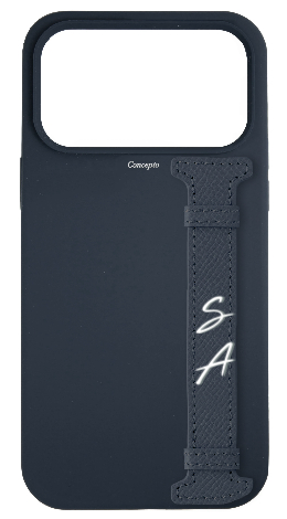 Customized Dark Navy Silicon Side Strap Case