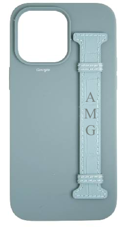 Customized Light Blue Silicon Side Strap Case