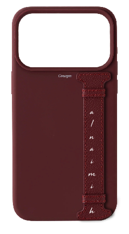 Customized Maroon Silicon Side Strap Case