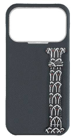 Customized Grey Monogram Side Strap Case