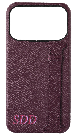 Customized Maroon Epsom Side Strap Case