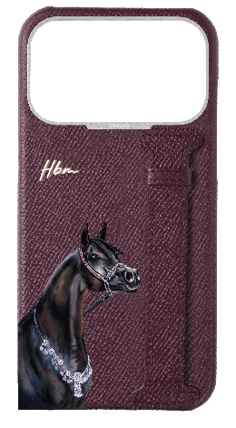 Customized Maroon Epsom Side Strap Case