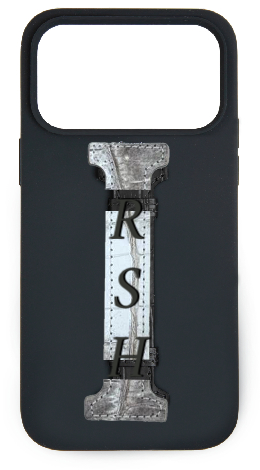 Customized Black Silicon Middle Strap Case