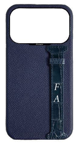 Customized Navy Exotic Crocodile Side Strap Case