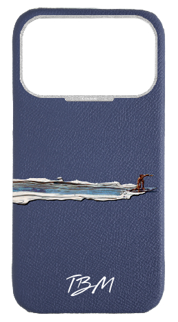 Customized Navy Strapless Epsom Case 
                 Surfing