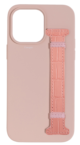 Customized Soft Pink Silicon Side Strap Case