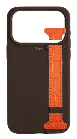 Customized Brown Silicon Side Strap Case