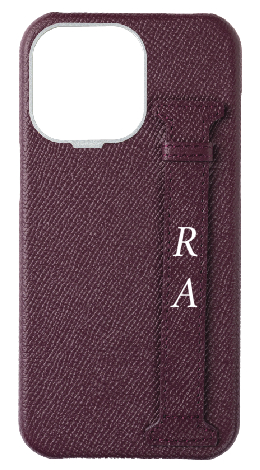 Customized Maroon Epsom Side Strap Case