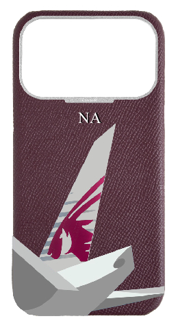 Customized Maroon Strapless Epsom Case 
                 QA Tail