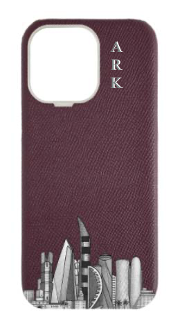 Customized Maroon Strapless Case 
                 Doha Skyline