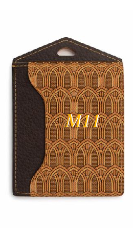 Customized Yellow Monogram ID Holder