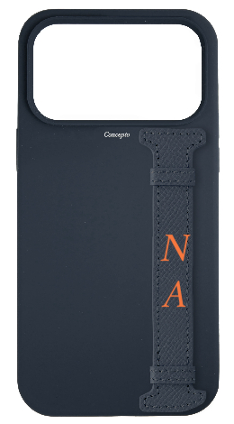 Customized Dark Navy Silicon Side Strap Case
