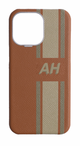Customized Striped Tan Strapless Case