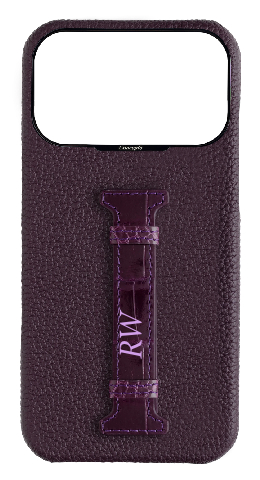 Customized Deep Purple Exotic Crocodile Middle Strap Case