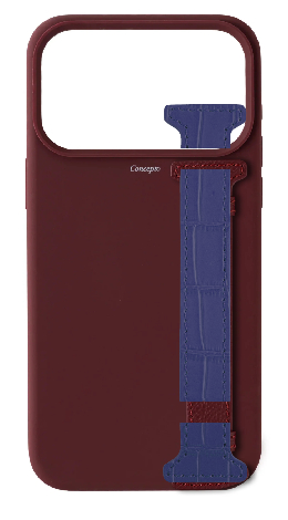 Customized Maroon Silicon Side Strap Case
