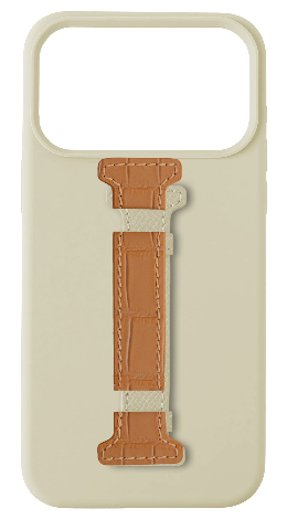 Customized White Silicon Middle Strap Case