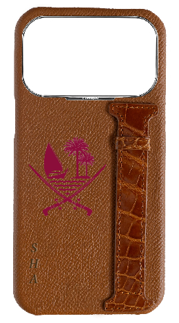 Customized Tan Exotic Crocodile Side Strap Case