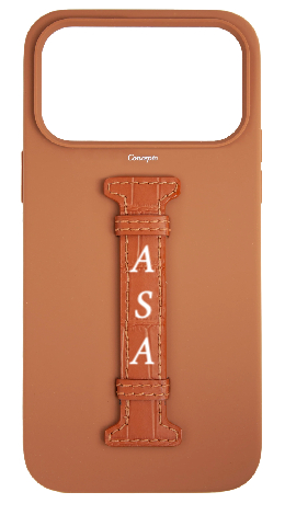 Customized Tan Silicon Middle Strap Case