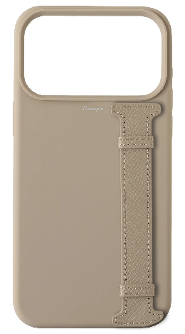 Customized Cream Silicon Side Strap Case