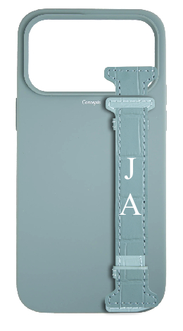 Customized Light Blue Silicon Side Strap Case