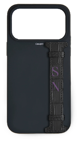 Customized Black Silicon Side Strap Case