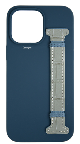 Customized Navy Silicon Side Strap Case