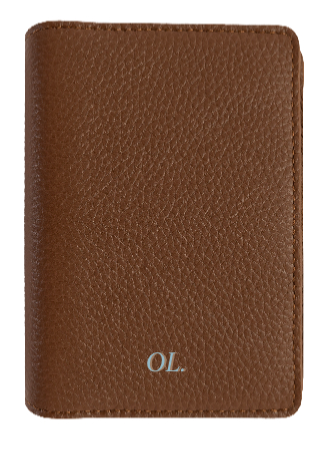 Customized Tan Passport Holder