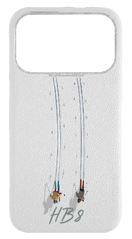 Customized White Strapless Case 
                 Skiing