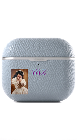 Customized Light Blue Grey AirPods Case (3rd &amp; 4th Generation)
