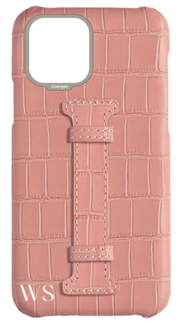 Customized Matte Pink Embossed Crocodile Case