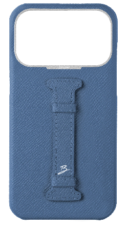 Customized Blue Epsom Middle Strap Case
