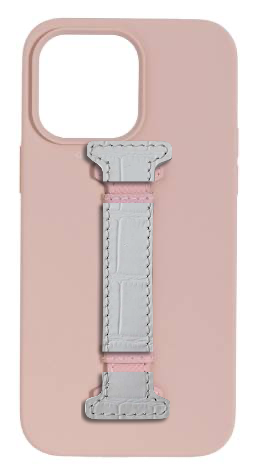 Customized Soft Pink Silicon Middle Strap Case