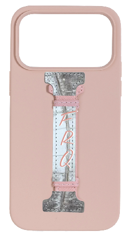 Customized Soft Pink Silicon Middle Strap Case