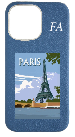 Customized Blue Strapless Epsom Case 
                 Paris