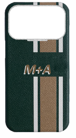 Customized Striped Green Strapless Case