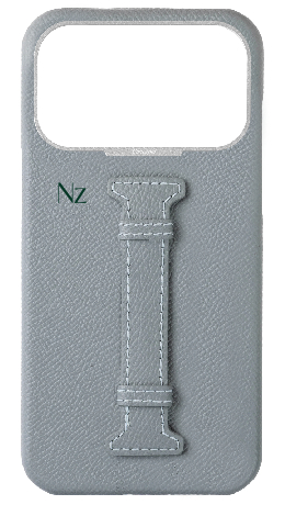 Customized Light Blue Grey Epsom Middle Strap Case